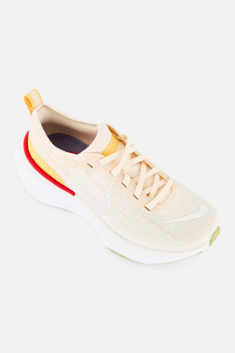 Nike Women Zoom Invincible Lace Up Running Shoes, Cream - Image 1